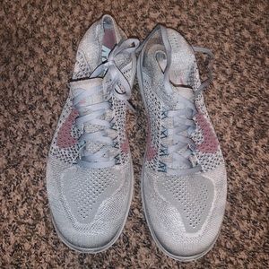 Gray running shoes